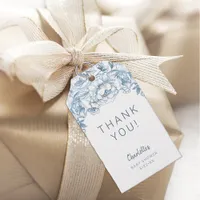 Dusty Blue Baby Shower Thank You Tags Floral