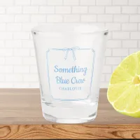 Something Blue Crew Chic Aesthetic Bow Custom Name Shot Glass