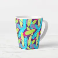 Cool Kite Surfboard Print Colourful Kiteboarding Latte Mug