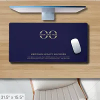 Custom Logo Navy Blue Desk Mat