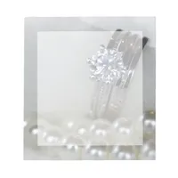 Diamond Rings and White Pearls Wedding Notepad