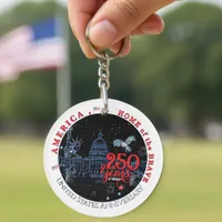 US 250 America Home of the Brave | Monuments Keychain