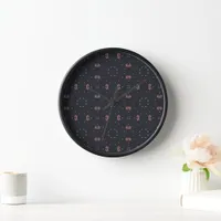 Stars And Unique Spaceship Pattern Clock