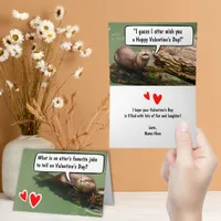 Funny Otter Kid's Valentine's Day Animal Card