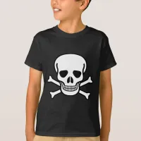 Skull and Crossbones Dark Kids' T-Shirt