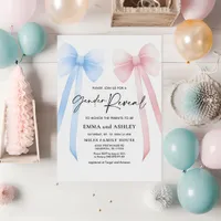 Gender Reveal Bow Invitation