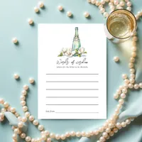 Pearls and Prosecco Bridal Shower Advice Card