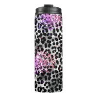 *~* QR Pink Glitter Animal Leopard Pattern Girly  Thermal Tumbler