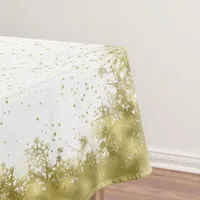 Snow Border and Wreath Lg Gold/Any ID708 Tablecloth