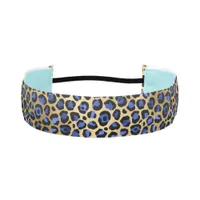 Navy and Gold Cheetah Print Athletic Headband