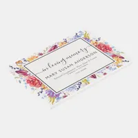 Modern Succulents Memorial Funeral Remembrance Guest Book