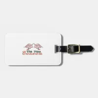Tis The Season Retro Groovy Christmas Vintage Chri Luggage Tag