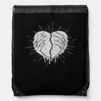 Halloween Skeleton Hands With Heart Classic Style Drawstring Bag