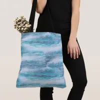 Beach Ocean Waves Foam Seaspray Tote Bag