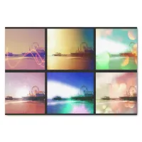 Santa Monica Pier Photo Collage Tissue Paper