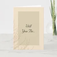 Nature's Branches Will You Be My Bridesmaid Invitation