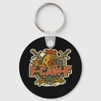 Humor Crow Funny Gothic F-Caw-F Keychain