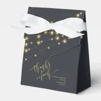 Modern String Lights Wedding Gold ID585 Favor Boxes