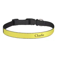 Custom Personalized Name Photo Art Light Yellow Pet Collar