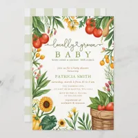 Locally Grown Baby Farmers Market Baby Shower Invitation