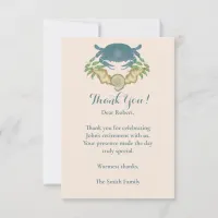 Watercolor Blue Crab Retirement  Thank You Card