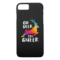 Oh Deer Queer Pride Minimal Artistic Style  iPhone 8/7 Case