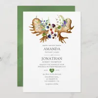 Watercolor Rustic Forest Wedding Invitation