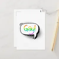 Gay Speech Bubble Postcard