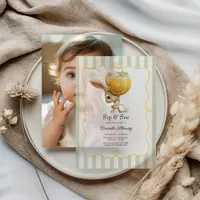 Sip & See Bunny Cottagecore Baby Shower Vellum Invitations