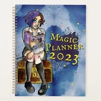 Kids Magic School Girl Cartoon Watercolor Planner