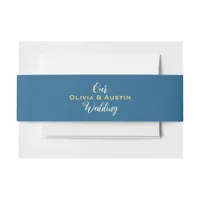 Tropical Beach Themed Colors Invitation Belly Band