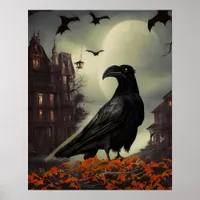 Haunted House Raven  Poster