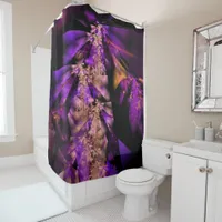 Cool purple leaves, fractal  shower curtain