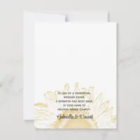 Sunflower Graphic Wedding Charity Favor Card