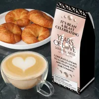 Elegant 46th Pearl Wedding Anniversary Celebration Roasted Coffee