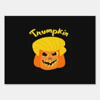 Trumpkin Pumpkin Halloween Design – Retro Slogan  Sign