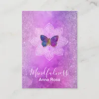 *~* Meditation Mindfulness Mandala Butterfly Yoga Business Card