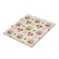 Adorable Dog Pattern  Ceramic Tile