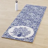 Bohemian Blue White Peacock Decorative Yoga Mat