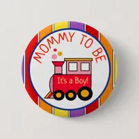 Choo Choo Train Baby Shower Auntie to Be Button
