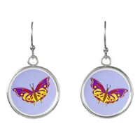 Colorful butterflies earrings