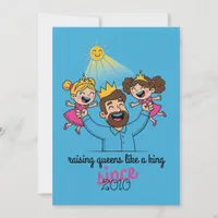 Raising Queens Like a King Father's Day Holiday Card