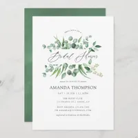 Watercolor Eucalyptus Greenery Bridal Shower Invitation