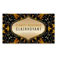 Gold Black New Age Geometry Clairvoyant Readings Business Card Magnet