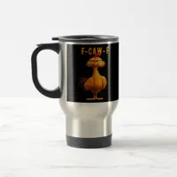 Gothic F-Caw-F Crow Funny Humor Travel Mug