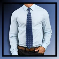 Paisley Pattern Blue  Neck Tie