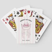 Last Rodeo Bride Hat Western Bachelorette Poker Cards