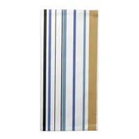 Blue Gold and White Beach Color Stripes Cloth Napkin