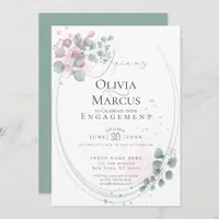 ENGAGEMENT | Airy Watercolor Eucalyptus Foliage Invitation