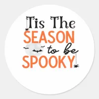 Tis The Season To Be Spooky Classic Round Sticker